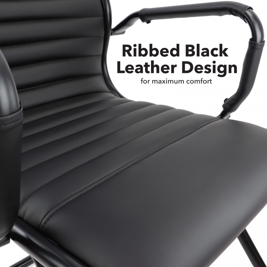 Batley Black Frame High Back Executive Office Leather Chair